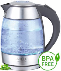 Adler AD 1246 Wasserkocher aus Glas