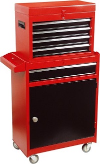Mannesmann Werkstattwagen M28262 mit Unterschrank in rot und schwarz