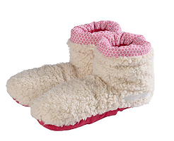 Warmies Mikrowellen Wärmeschuhe mit Lavendelfüllung in weiß und rot